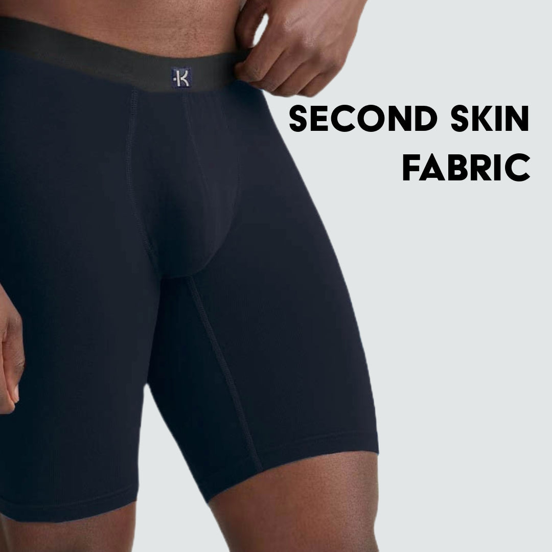 Second Skin Tencel™ Modal Long Leg Boxer Brief - No Fly (9 inch inseam leg)