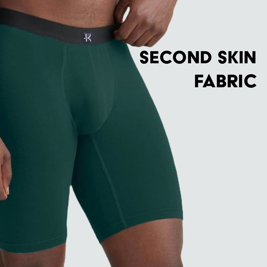 Second Skin Tencel™ Modal Long Leg Boxer Brief - No Fly (9 inch inseam leg)