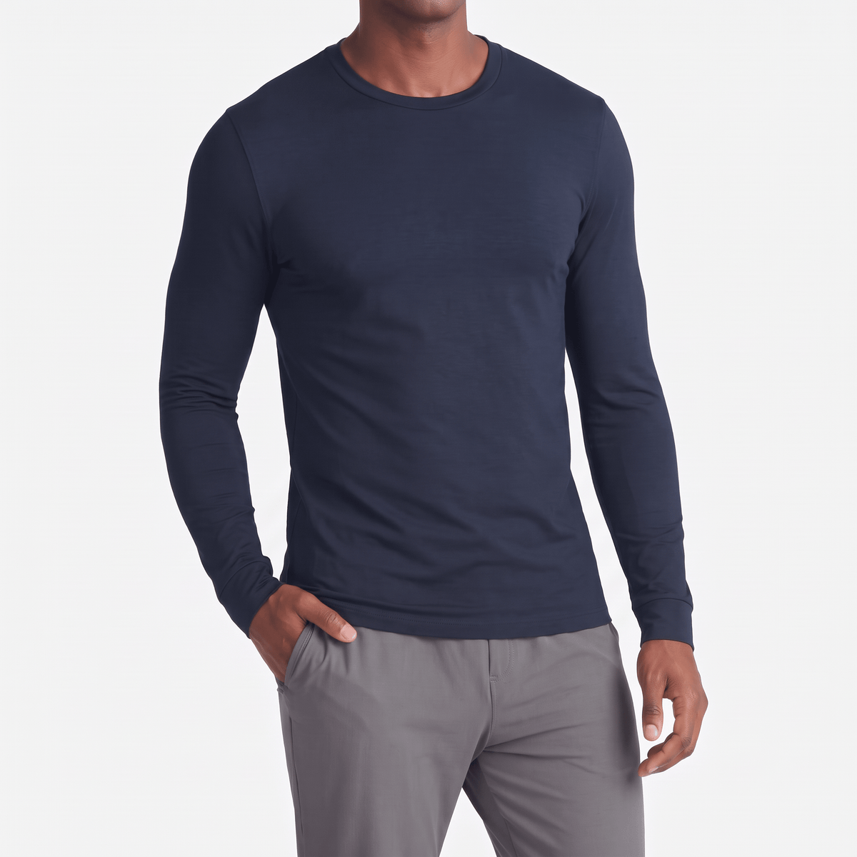 The Second Skin TENCEL™ Crew Neck Long Sleeve T-Shirt - kula