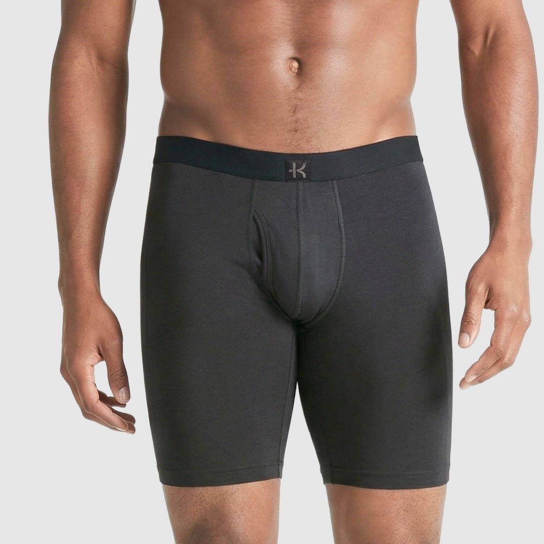 Second Skin Tencel™ Modal Long Leg Boxer Brief - With Fly - 9 inch inseam leg - kula