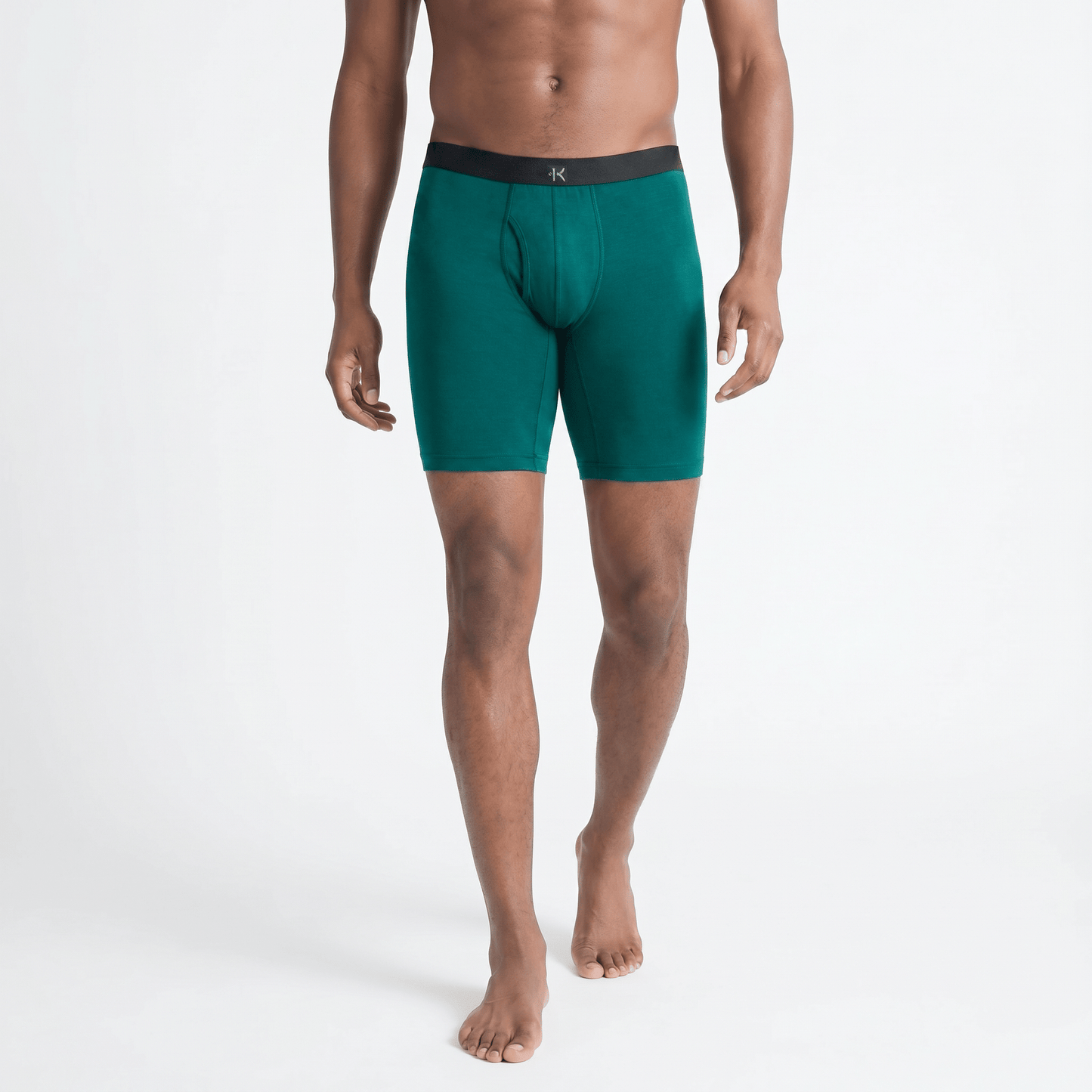 Second Skin Tencel™ Modal Long Leg Boxer Brief - With Fly - 9 inch inseam leg - kula