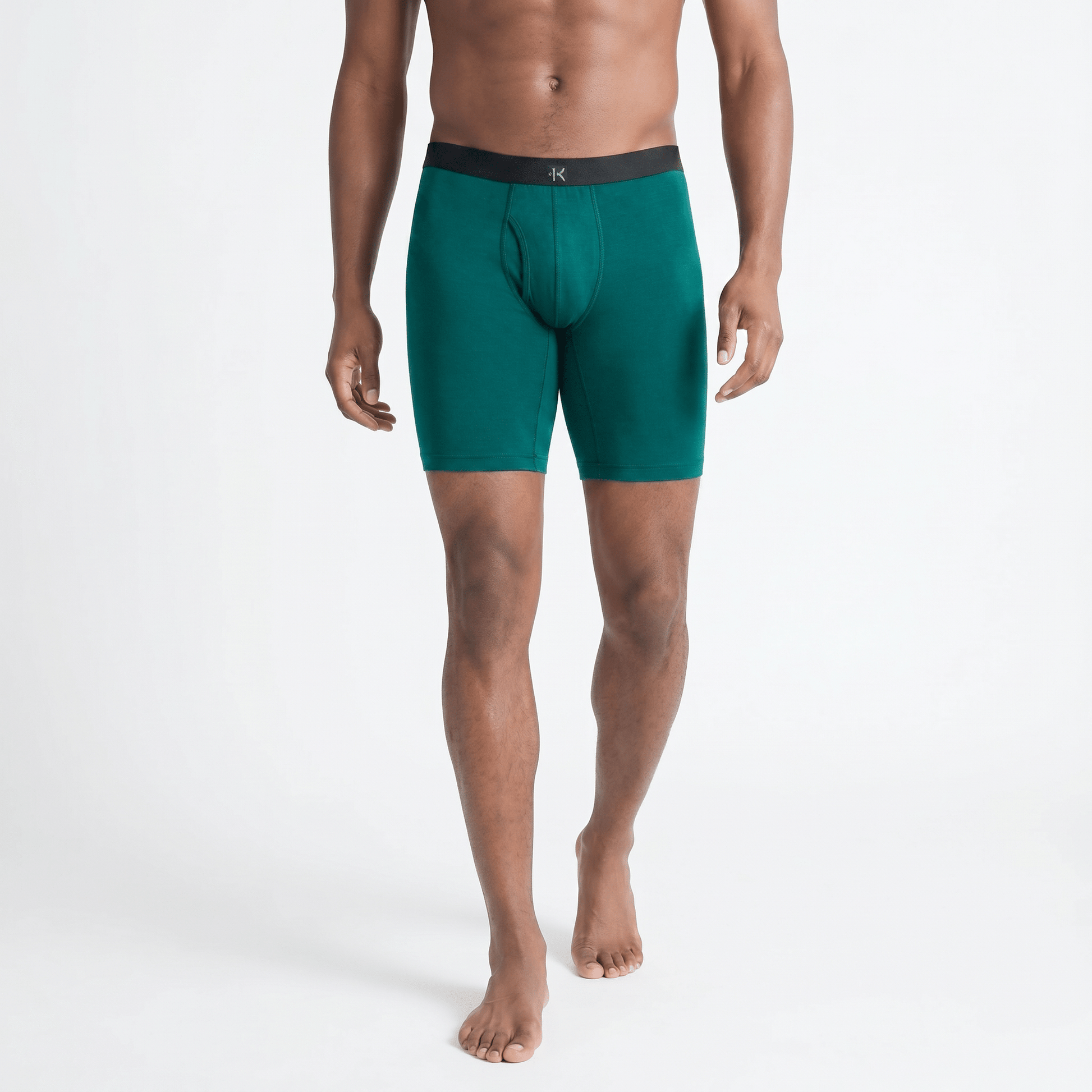 Second Skin Tencel™ Modal Long Leg Boxer Brief - With Fly - 9 inch inseam leg - kula