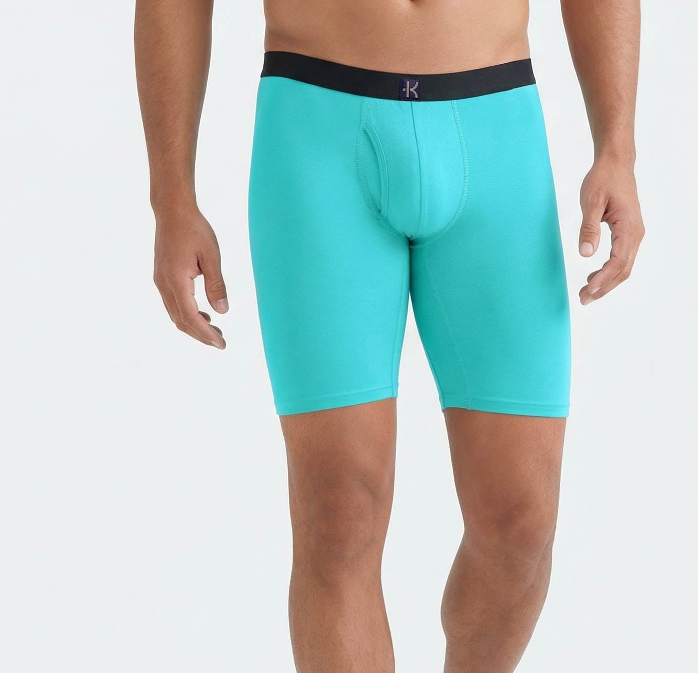 Second Skin Tencel™ Modal Long Leg Boxer Brief - With Fly - 9 inch inseam leg - kula