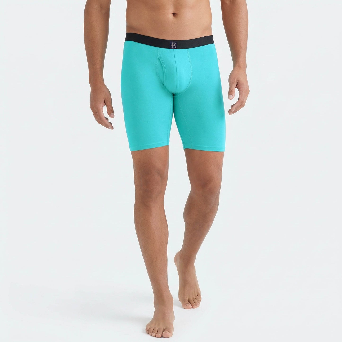 Second Skin Tencel™ Modal Long Leg Boxer Brief - With Fly - 9 inch inseam leg - kula