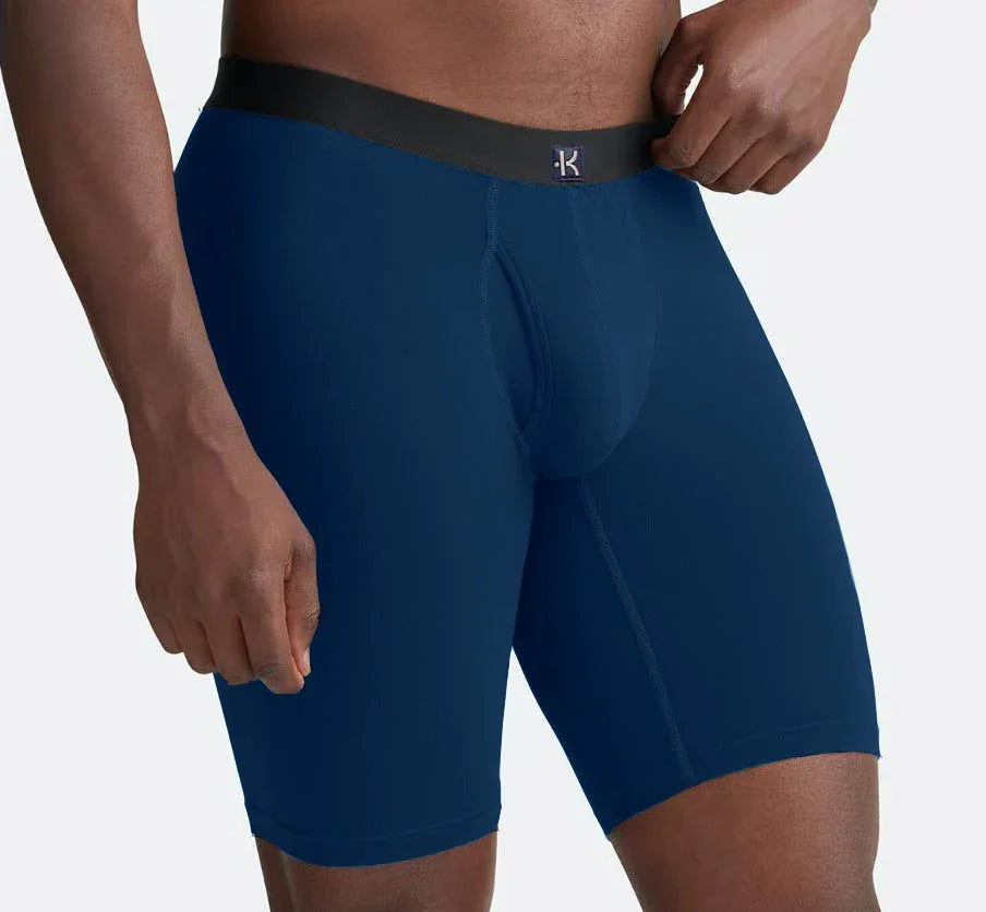 Second Skin Tencel™ Modal Long Leg Boxer Brief - With Fly - 9 inch inseam leg