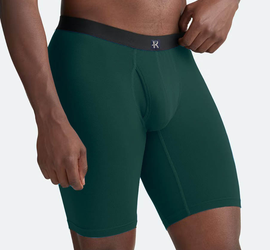 Second Skin Tencel™ Lyocell Long Leg Boxer Brief - With Fly - 9 inch inseam leg