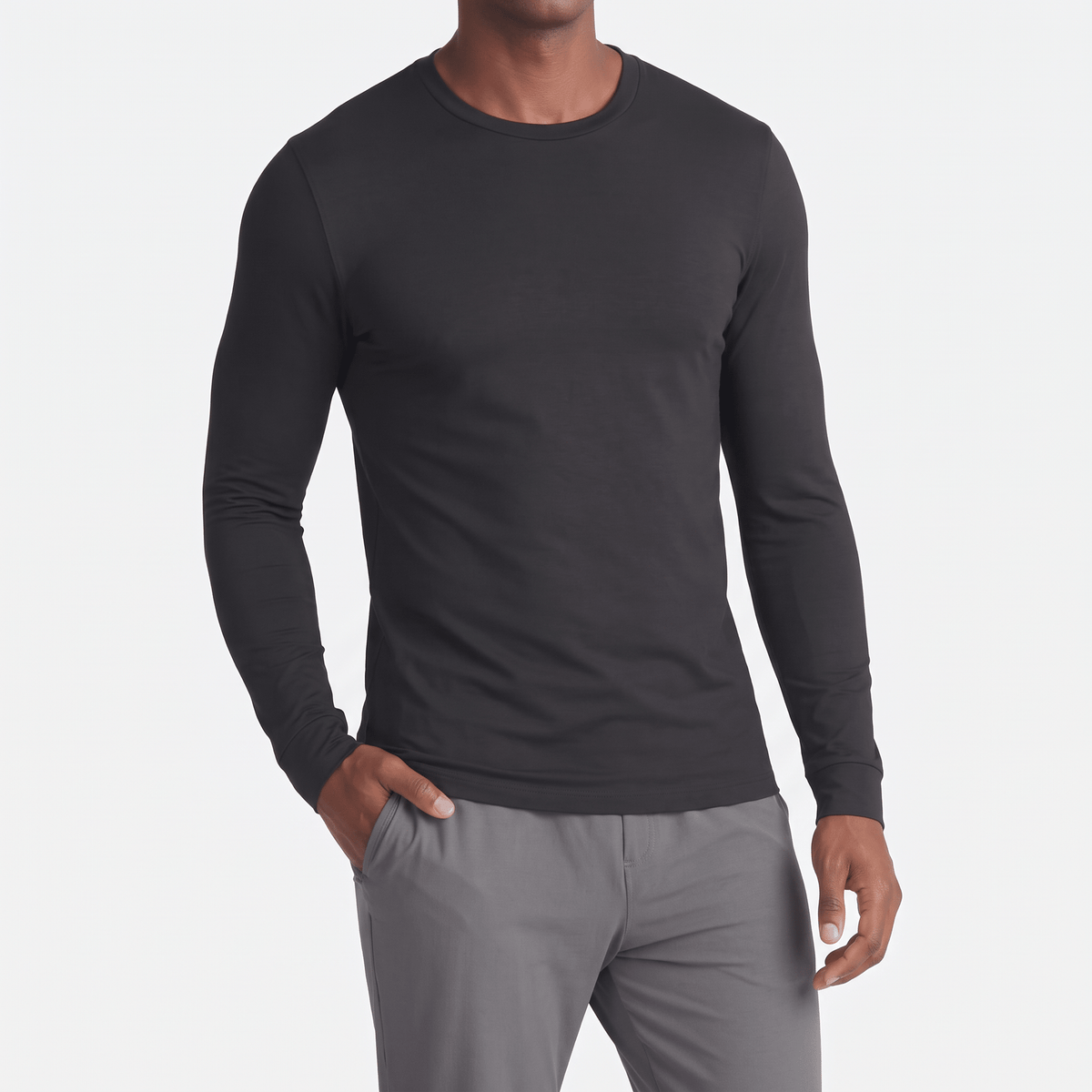 The Second Skin TENCEL™ Crew Neck Long Sleeve T-Shirt - kula